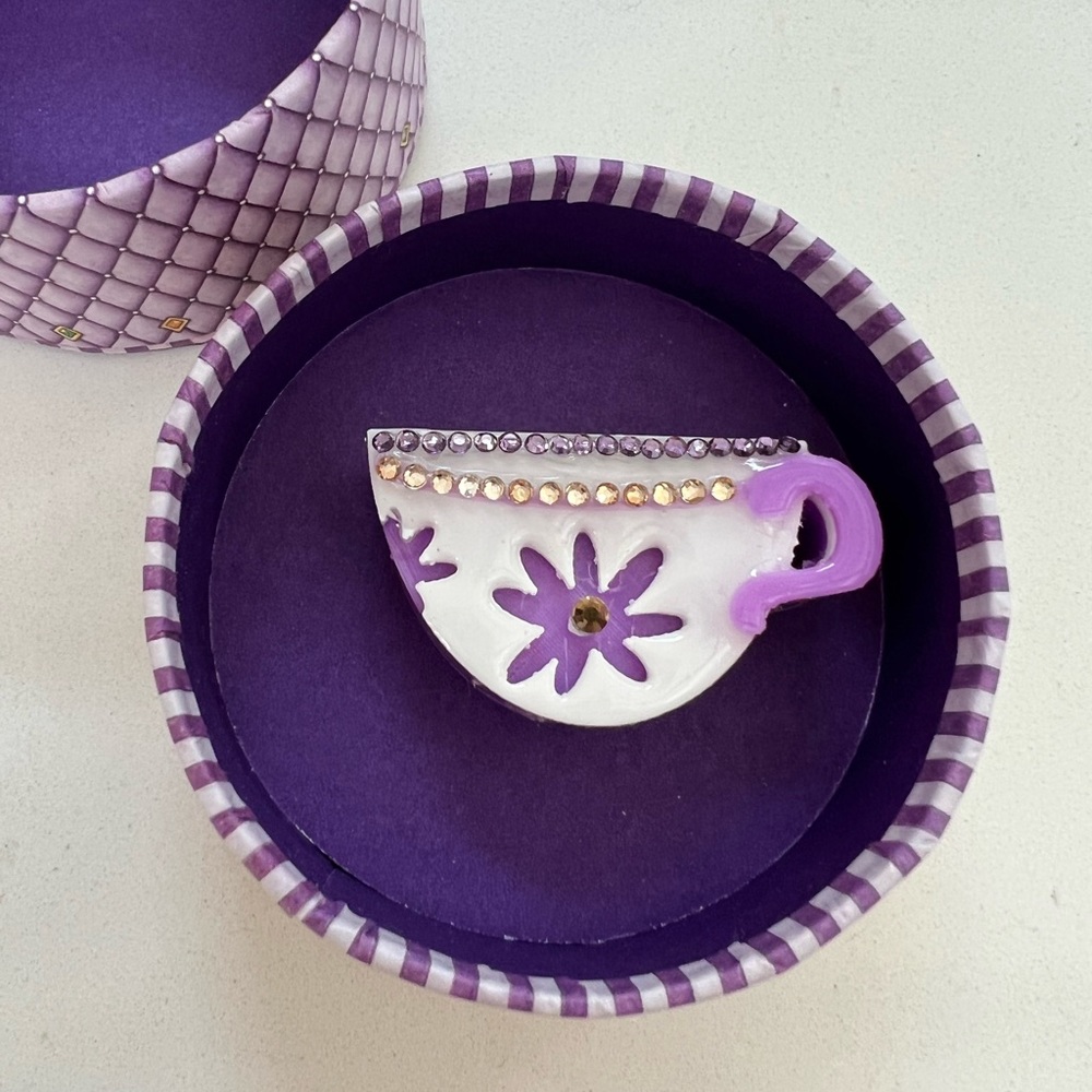 DISNEYLAND FANTASYLAND TEA CUP STRAW-TOPPER NWOT